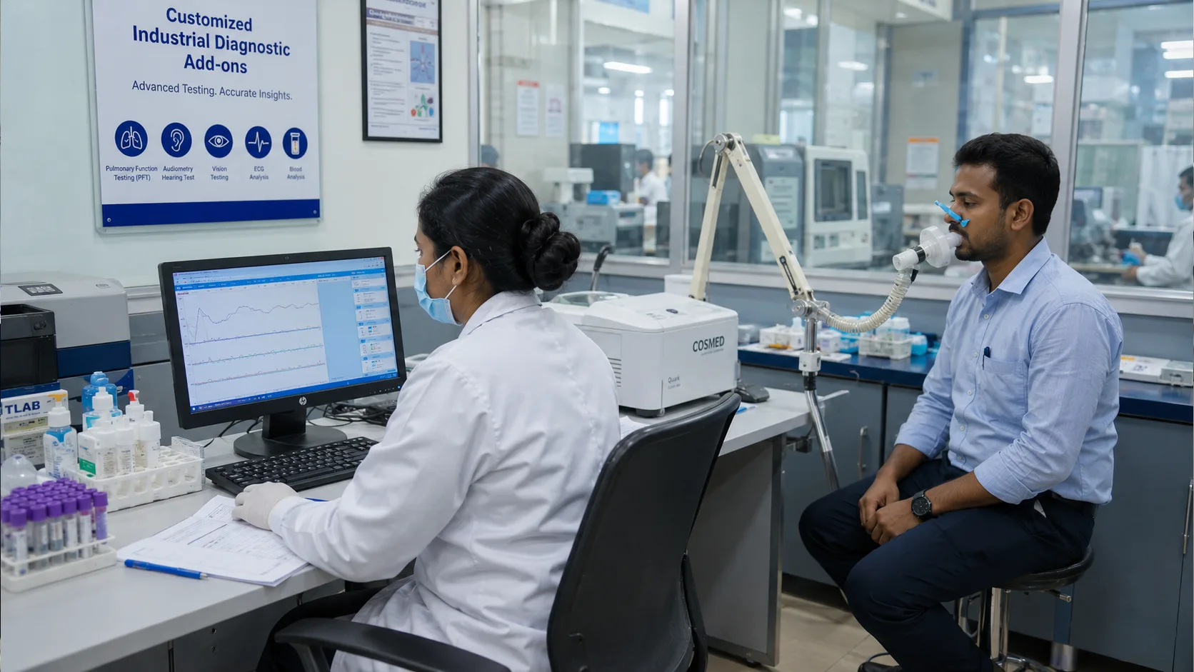 Industrial diagnostic add-on testing