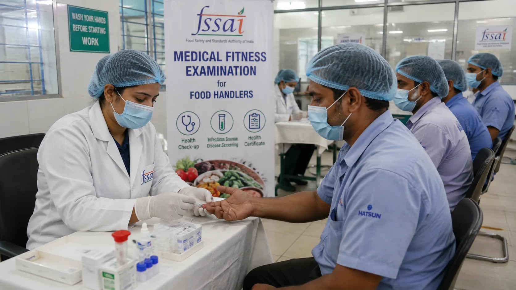 FSSAI medical fitness examination for food handlers